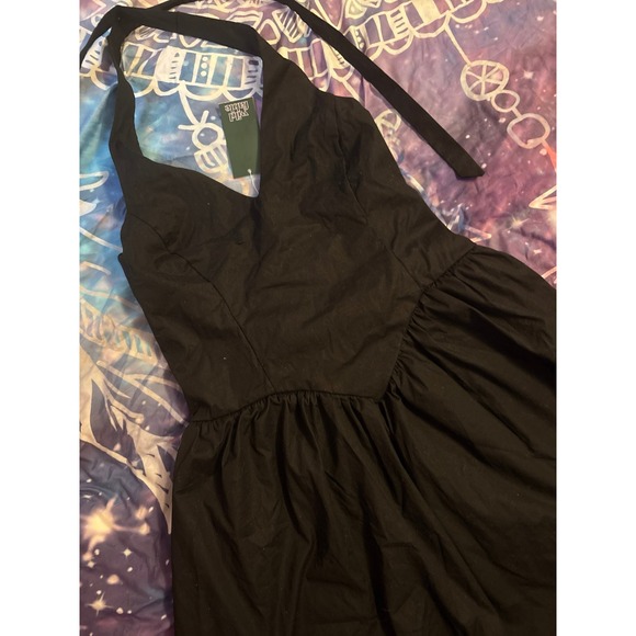 NEW Wild Fable Black Drop Waist Halter‎ A Line Mini Dress, XS - Picture 3 of 6